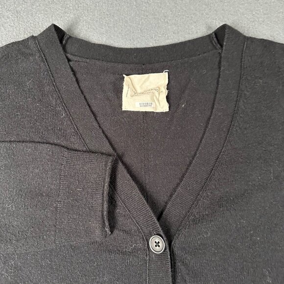 Lucky Brand Womens XS Black V-Neck Button Front Cardigan Long Sleeve Cashmere - Picture 3 of 8